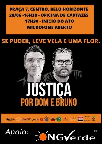 A ONG Verde manifesta profundo pesar pelos assassinatos covardes, bárbaros e cruéis de Bruno Pereira e Dom Phillips 